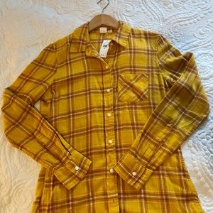 The GAP plaid button-up blouse